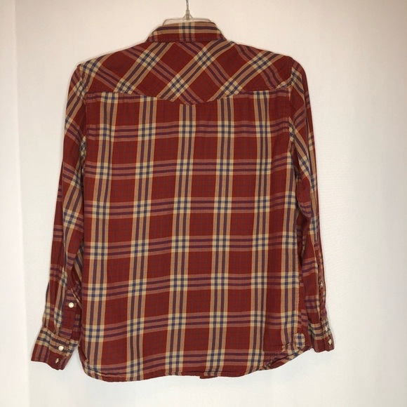 Fossil 54 Red Plaid Vintage Fit Button Down Shirt - Picture 7 of 7